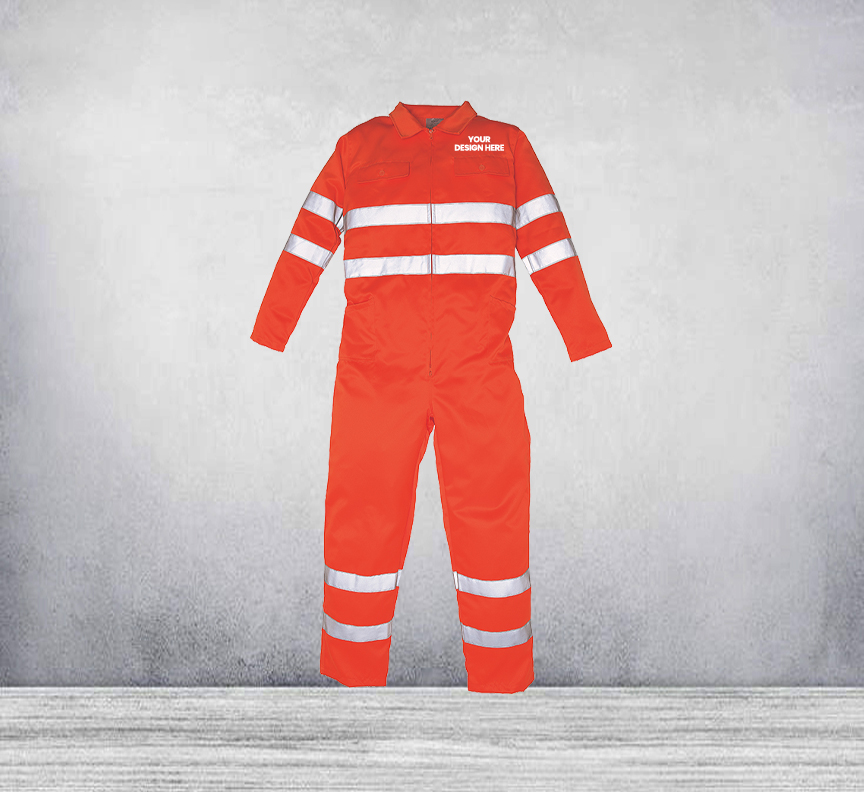 Custom Printed Hi Vis Work Coverall