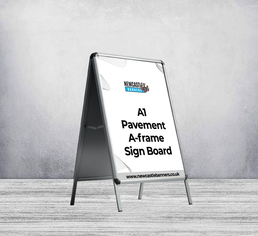 A1 Pavement A-frame Sign Board (With Printed Poster)