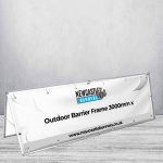 Outdoor Barrier Frame 3000mm x 1000mm (With Banner)