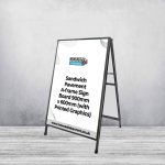 Sandwich Pavement A-frame Sign Board 900mm x 600mm (with Printed Graphics)