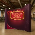 3m x 4m Curved Pop Up Exhibition Backdrop Stand With Printed Magnetic Graphics